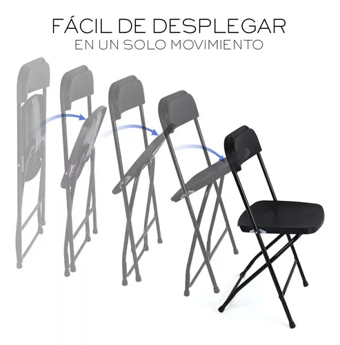 PACK DE 6 SILLAS PLEGABLES DE PLASTICO