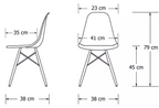 Juego de 4 sillas Eames minimalistas variedad de colores