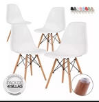 Juego de 4 sillas Eames minimalistas variedad de colores