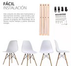Juego de 4 sillas Eames minimalistas variedad de colores