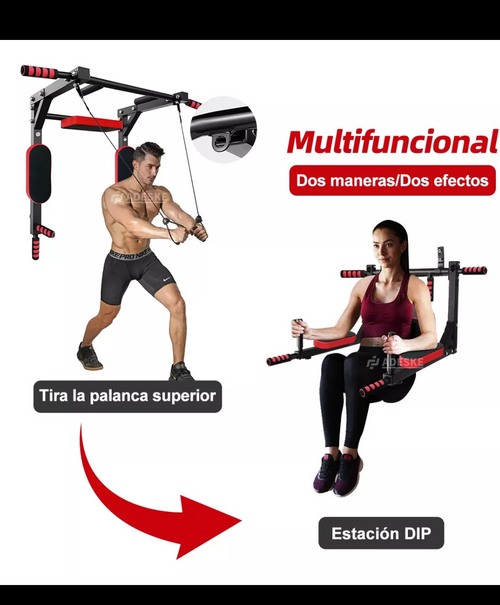 Barra 8 en 1 multifuncional ejercicio gym
