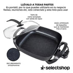 Sartén eléctrico antihaderente 6L con termostato