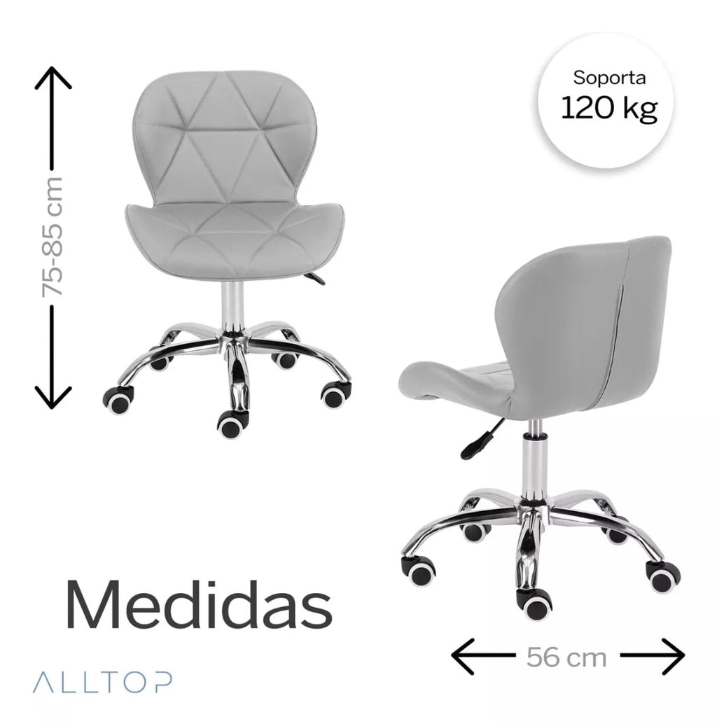2 sillas de escritorio moderna cromada