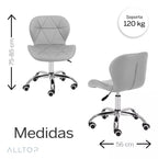2 sillas de escritorio moderna cromada