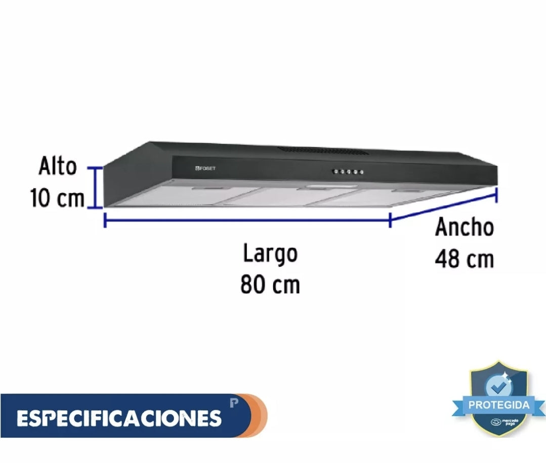 Campana de extracción FOSET 80cm