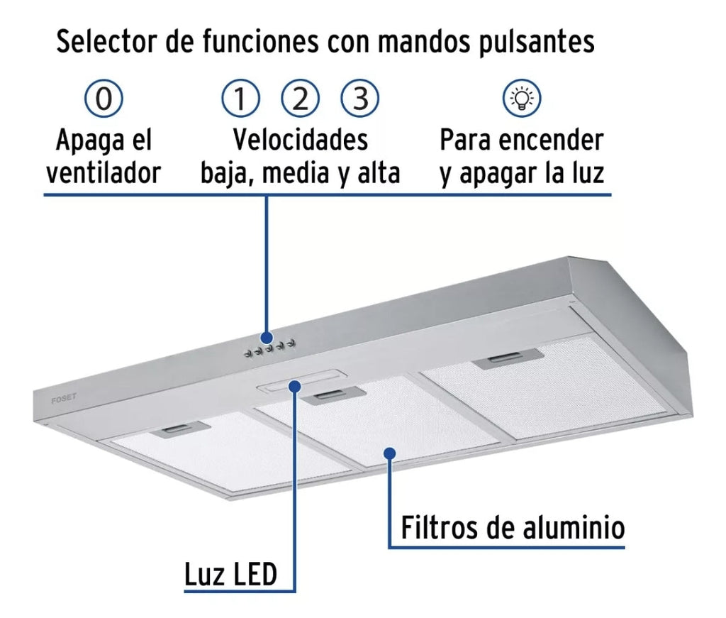 Campana de extracción FOSET 80cm