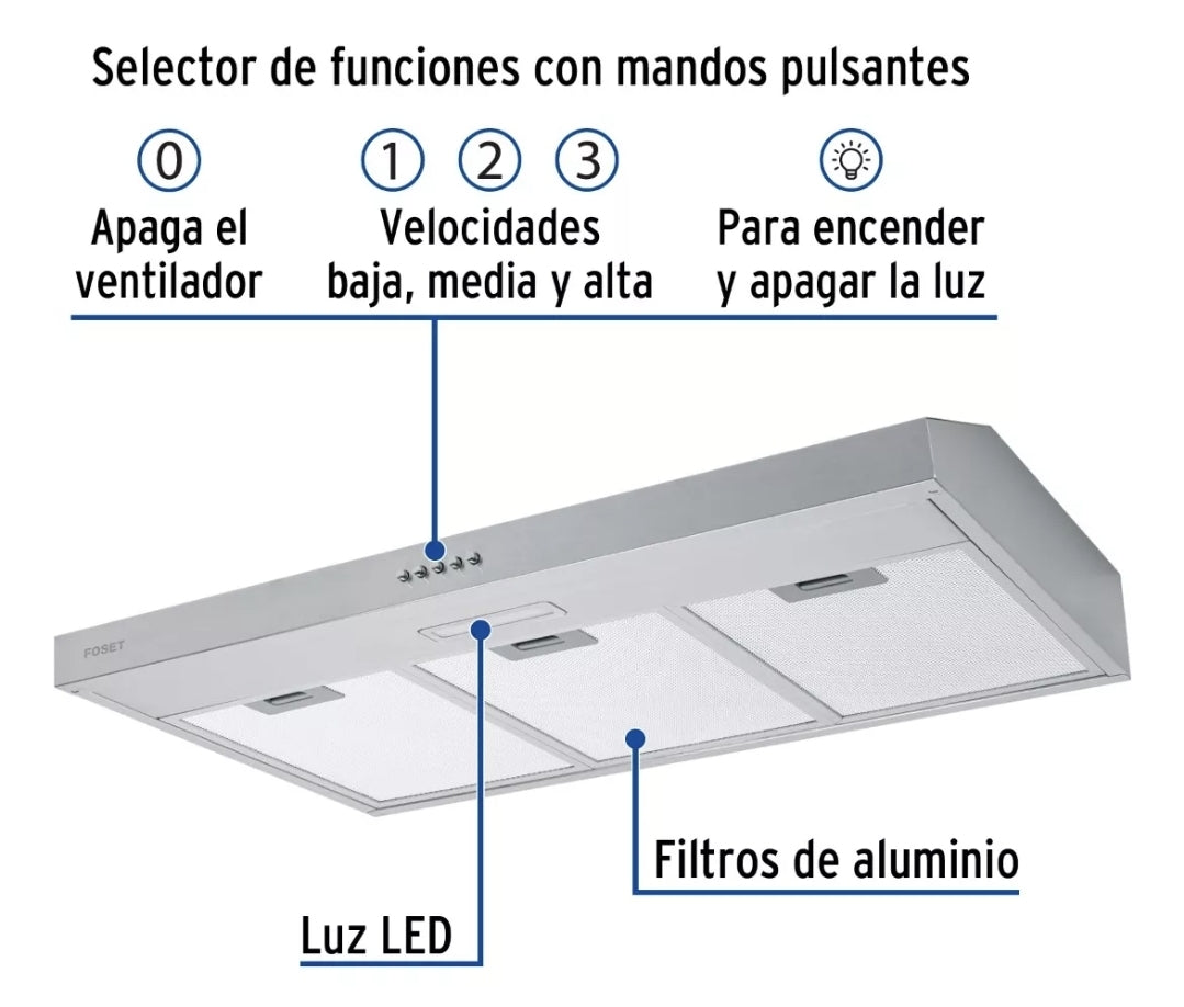 Campana de extracción FOSET 80cm