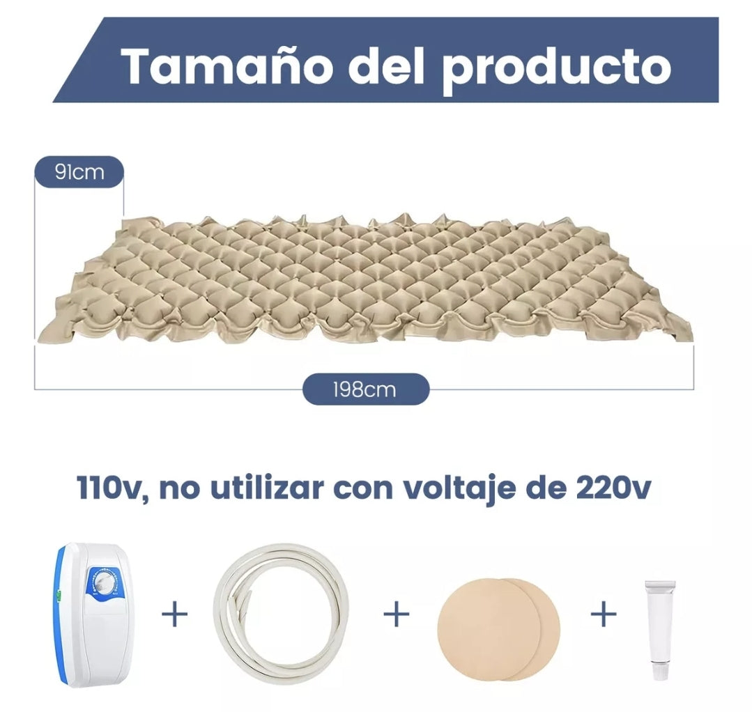 Colchón Antillagas Para Cama De Hospital - Soporta 130 Kg