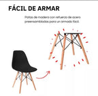 Juego de 4 sillas Eames minimalistas variedad de colores