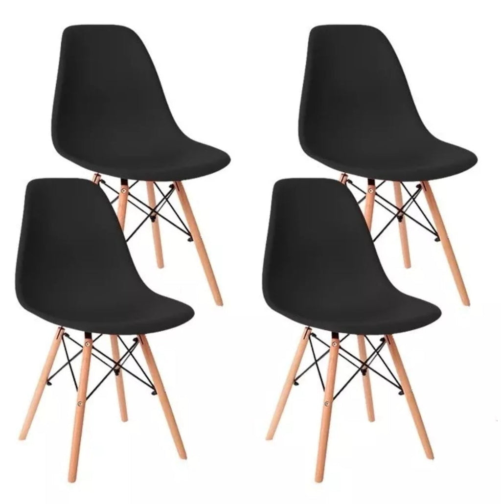 Juego de 4 sillas Eames minimalistas variedad de colores