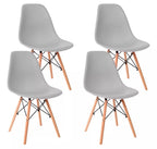Juego de 4 sillas Eames minimalistas variedad de colores