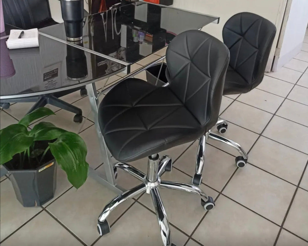 2 sillas de escritorio moderna cromada