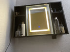Espejo con luz LED y mueble organizador 40x60cm